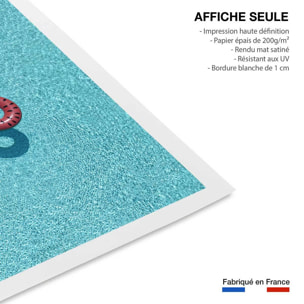 Poster pastèque piscine Affiche seule