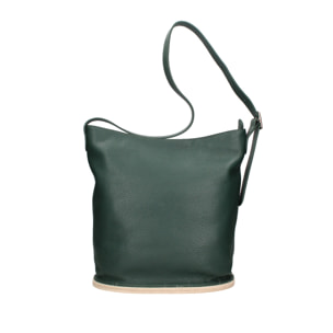 Borsa a spalla da donna Made in Italy - Modello Zelia Plus - 100% pelle - 29.0 x 32.0 x 17.5 cm