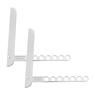 Ensemble de 2 Crochets pliants gris Fackelmann Tecno