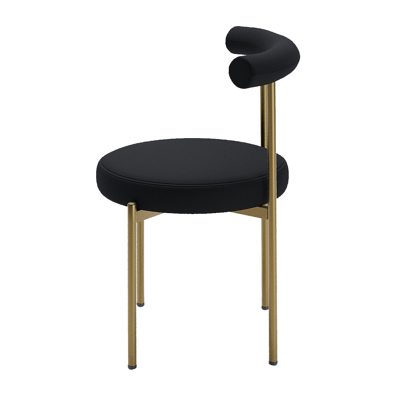 Lot de 2 chaises de table velours noir