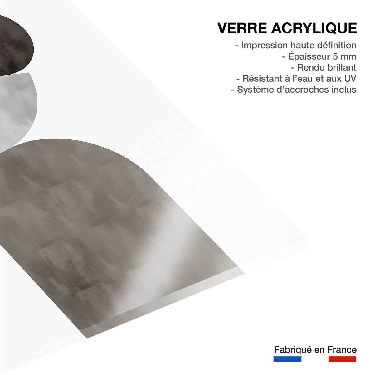 Tableau Lévitation courbe beige Tableau plexiglas