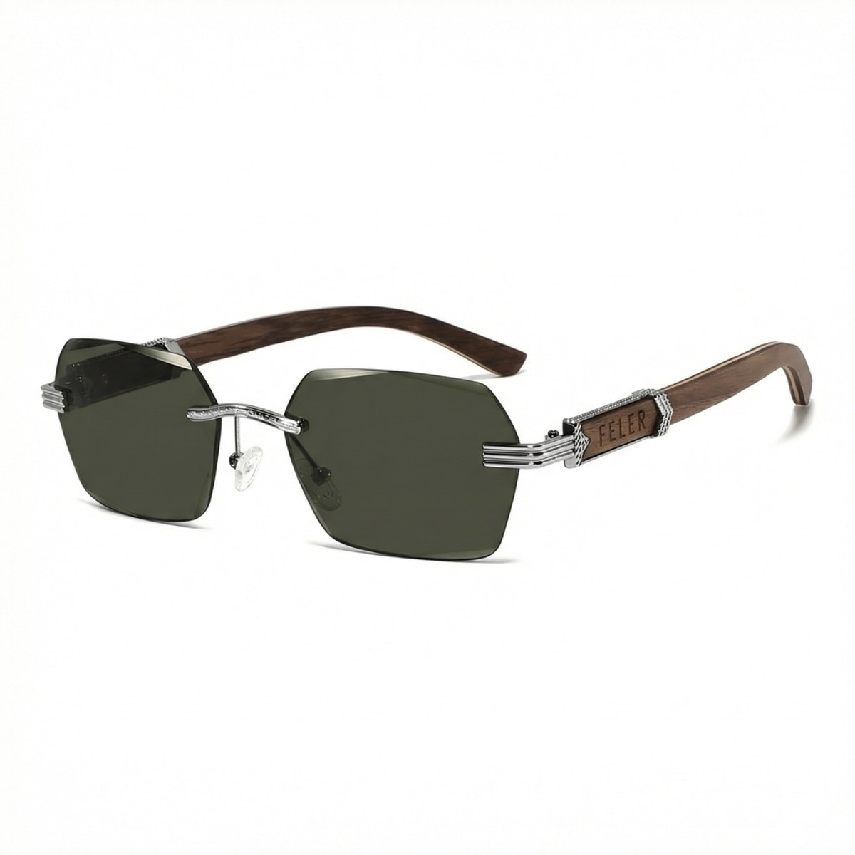 Gafas de Sol Feler 1811-3 Polarizadas de Madera Unisex 57 mm