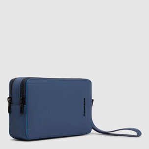 Piquadro Pochette in pelle a due scomparti con polsiera rimovibile