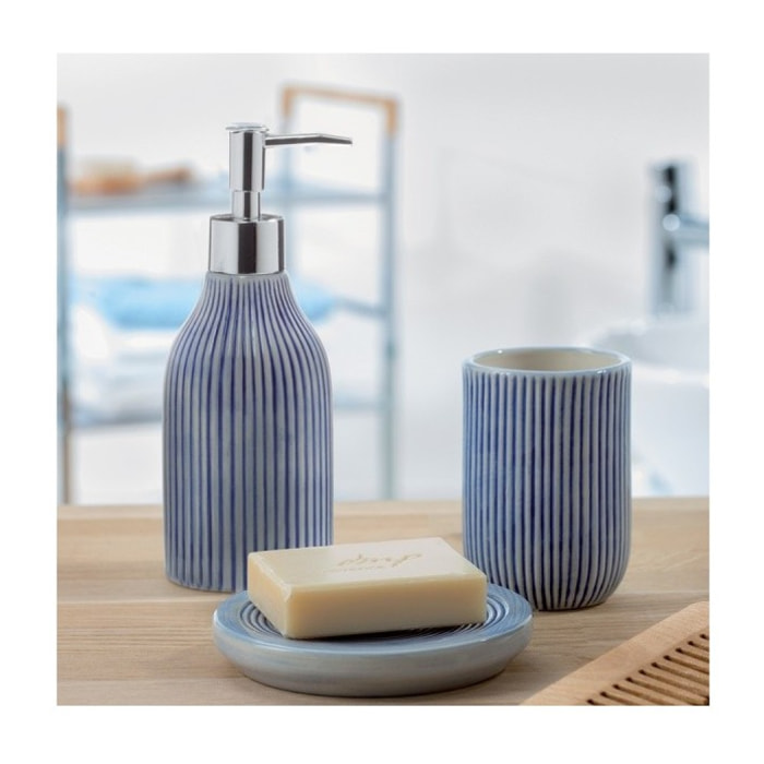 Porte savon Céramique MYKONOS Bleu Spirella