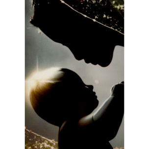 STAMPA DECORATA SU TELA LACCATA C/CORNICE MATERNITY -A- CM 60X3,5
X90