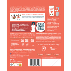 Nutri&Co Collagène Marin Type 1, 2 & 3 Peau & Articulations Goût Pêche - 540g