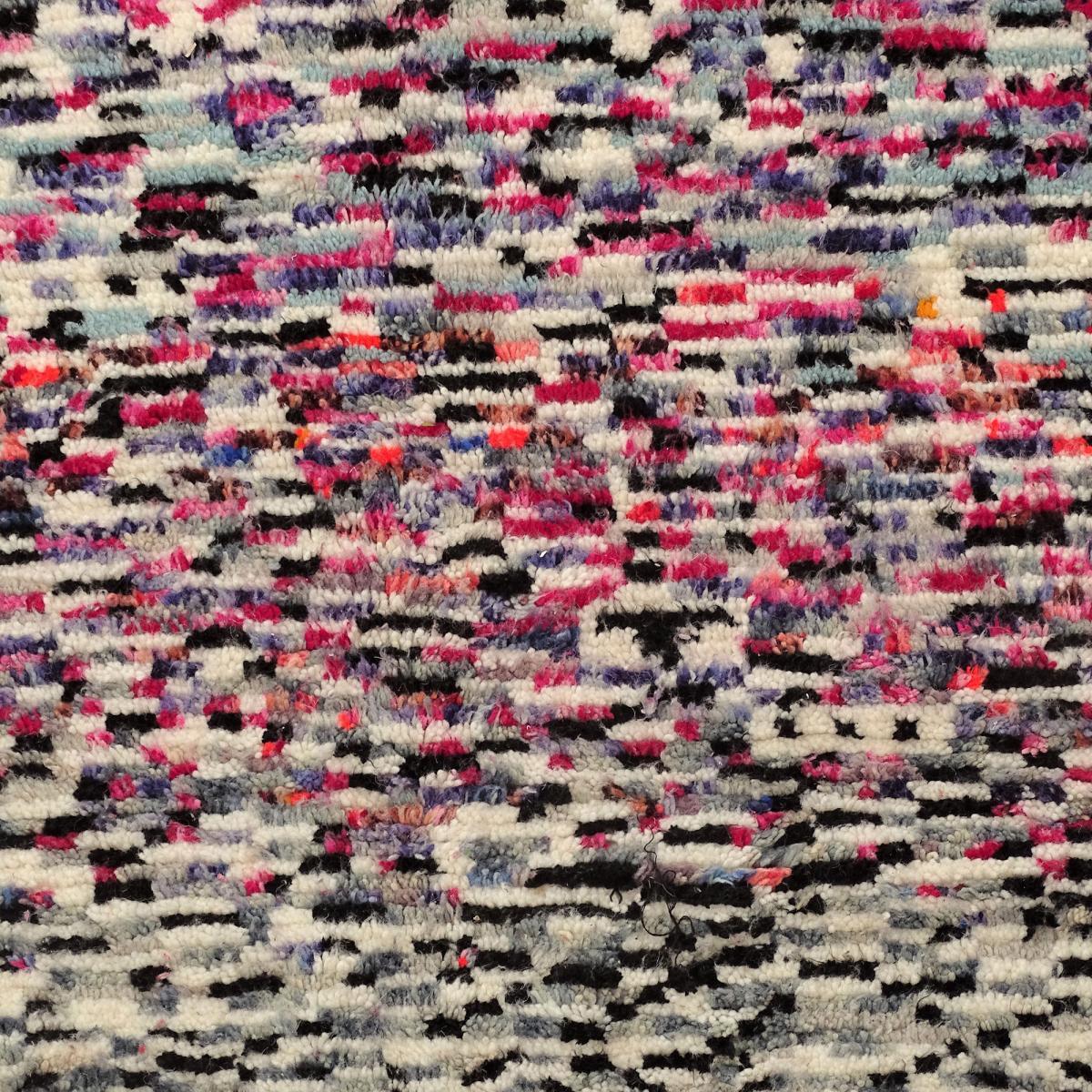 Authentique tapis berbère fait à la main en laine motif ethnic TITA