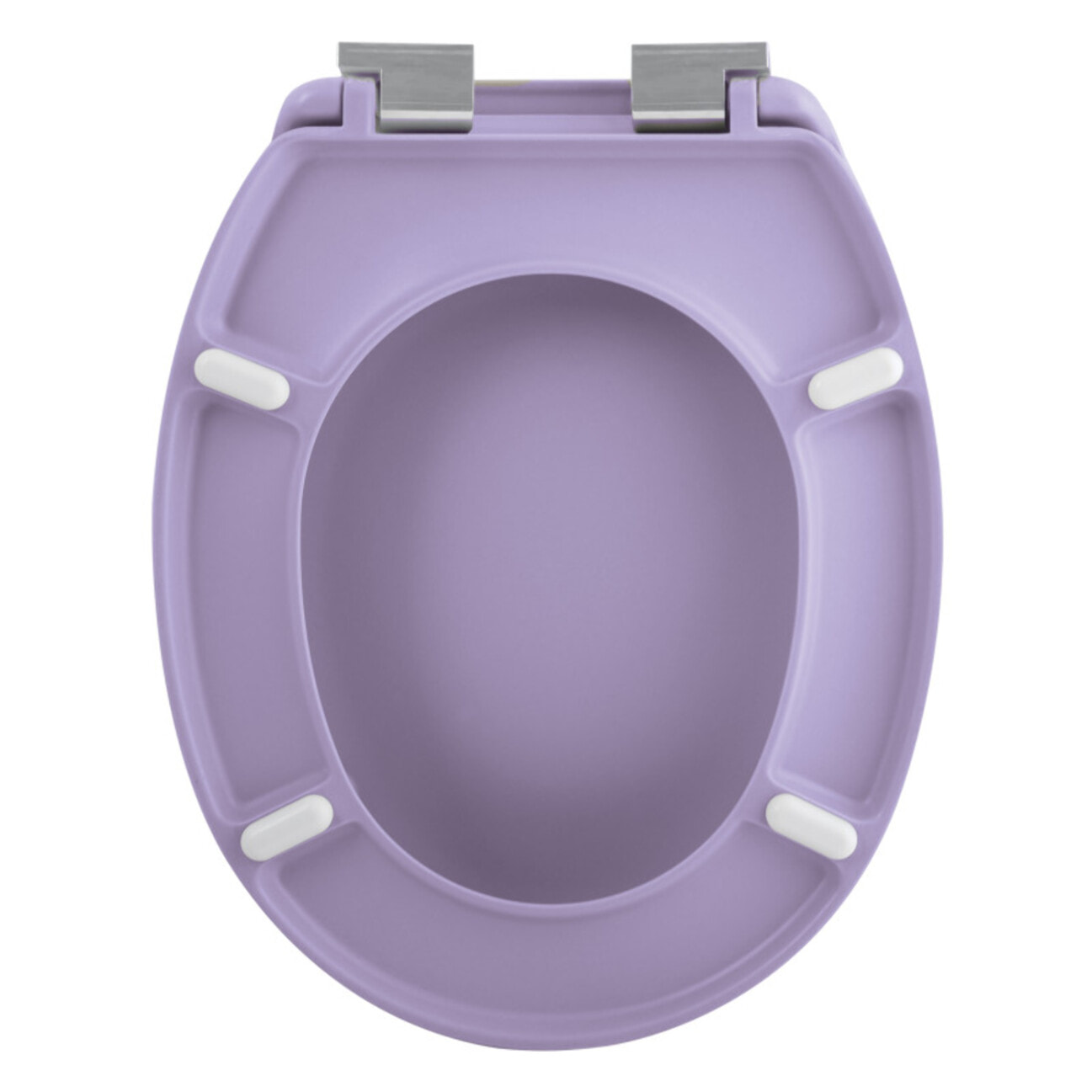 Abattant wc Thermo dur avec frein de chute NEELA Lavande - Charnières ABS Chromé Spirella