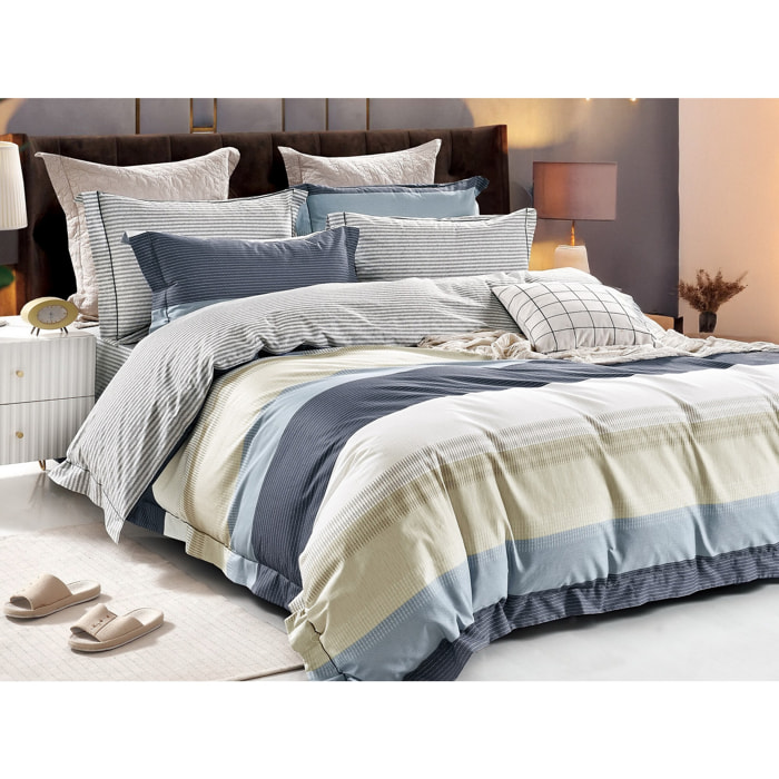 Parure housse de couette en polycoton - Lysandre