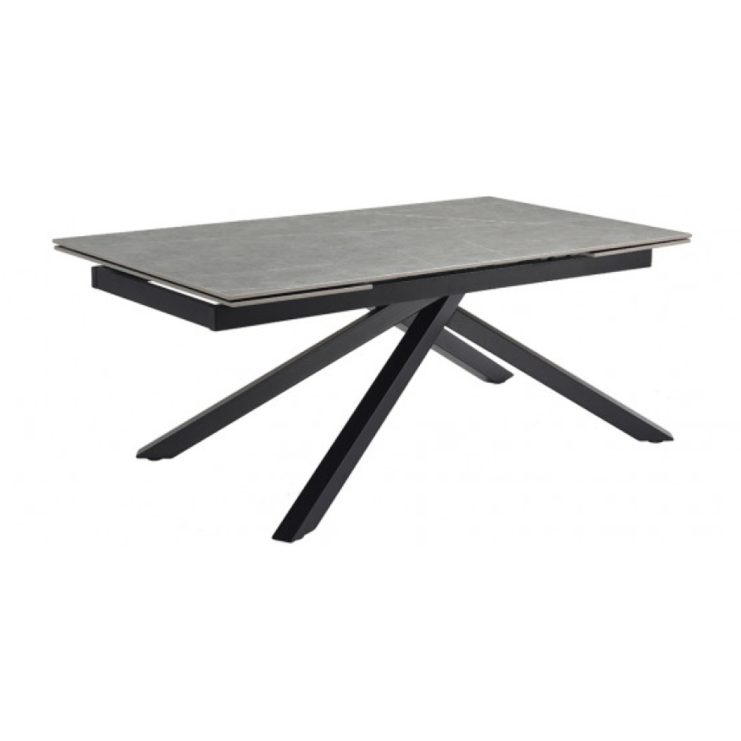 Table extensible en céramique marbre grey L160/240cm - 9 piètements - UNIK