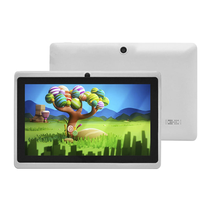 DAM Tablet Infantil K705 WiFi. SO Android 11. Pantalla 7'' 1024x600px. A133 1.6GHZ Quad-Core, 2GB RAM + 32GB. Doble cámara. 18,2x1,15x12,2 Cm. Color: Blanco