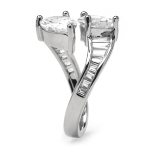 Anillo con Circonita Brillante acabado plata