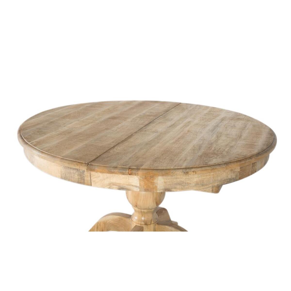 Tables à manger en bois de manguier 120 - 150 cm style rustique moderne