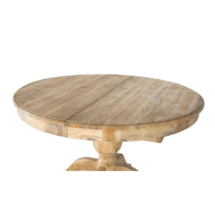 Tables à manger en bois de manguier 120 - 150 cm style rustique moderne