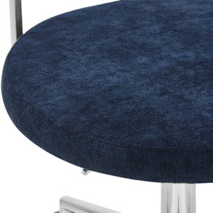 Chaise de bureau vintage à roulettes tissu ANGELA