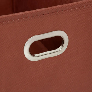 Panier tissu 15x31cm "Mix N' Modul" terre de sienne