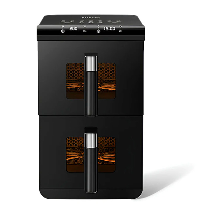 Friggitrice ad aria con doppio compartimento da 6.5L. 1700W+1700W di potenza.