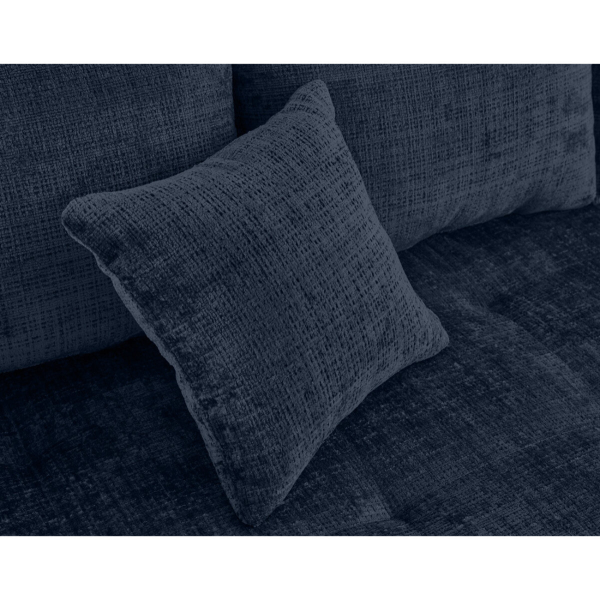 Rune - canapé d'angle gauche 4 places en velours texturé - Bleu