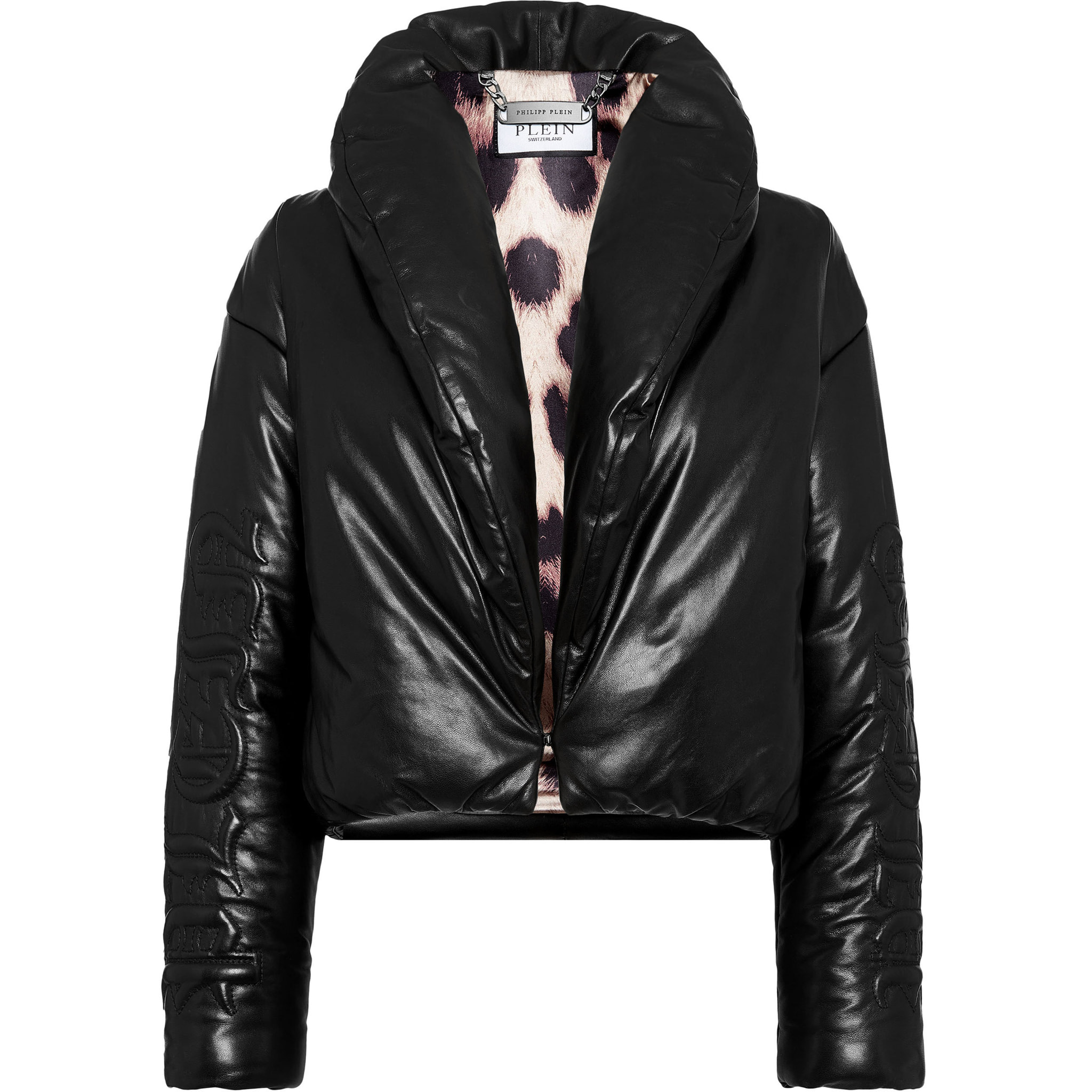 PHILIPP PLEIN Leather Jacket SKULL&BONES