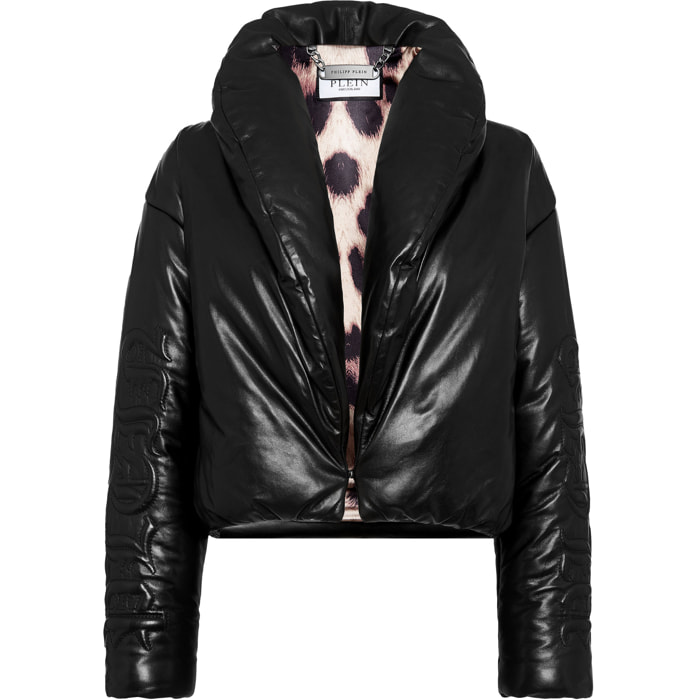 PHILIPP PLEIN Leather Jacket SKULL&BONES