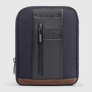 Piquadro Borsello porta iPad®mini in tessuto riciclato e pelle con tasca per AirPods®