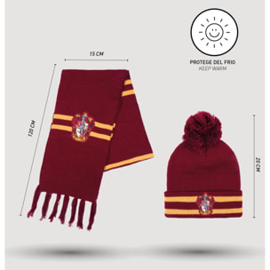 Set gorro y guantes infantil unisex "Griffindor Harry Potter"