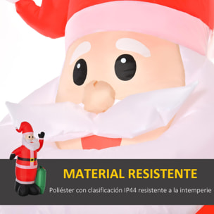 Santa Claus Inflable Papa Noel Hinchable con Luz LED Rojo