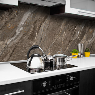 Sticker crédence adhésive - MARBRE BRUN - 60x100cm