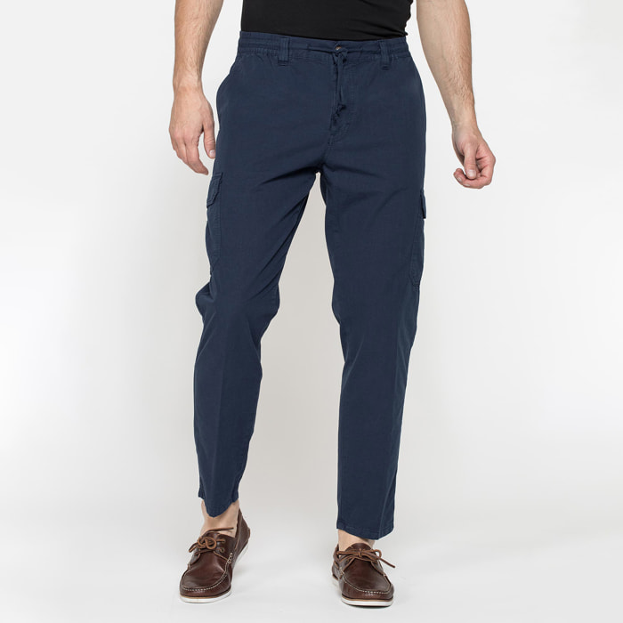 PANTALONI CHINO CON COULISSE E TASCONI LATERALI