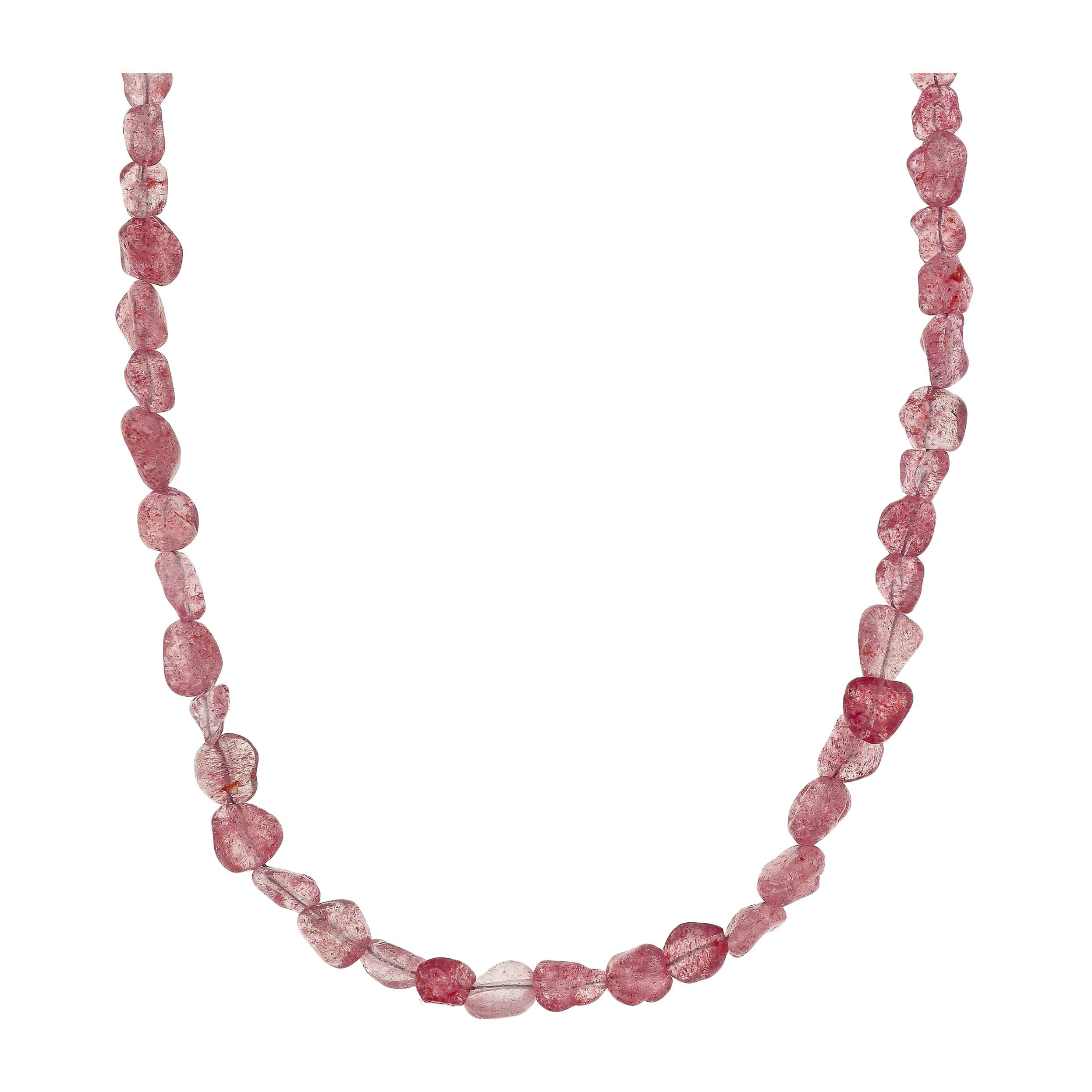 Collana Girocollo con Pietre Naturali Quarzo Rosa