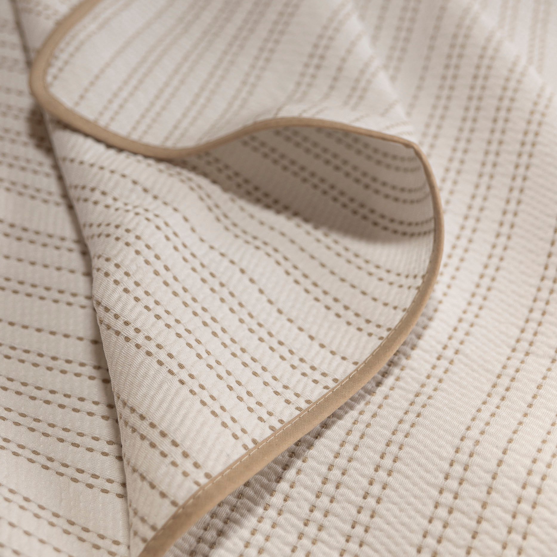 Naturals - Colcha Bouti - 50% Algodón - 50% Poliéster - Jacquard - Alba Beige