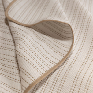 Naturals - Colcha Bouti - 50% Algodón - 50% Poliéster - Jacquard - Alba Beige