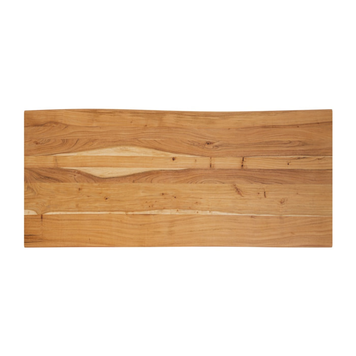 Table rectangulaire 8 personnes en bois d'acacia et métal  200 cm - Joko