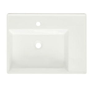 Lavabo SAT Cube Way 60x46 cm avec trou pour robinet au centre SATCW6046P