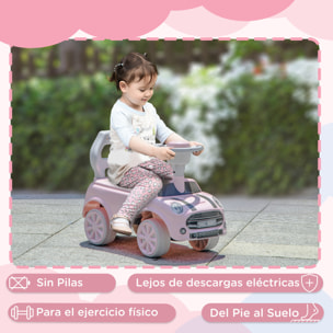 Correpasillos para Bebés de 18 a 36 Meses Coche Correpasillos con Volante Bocina y Sistema de Antivuelco Carga 25 kg 53x25x35 cm Rosa