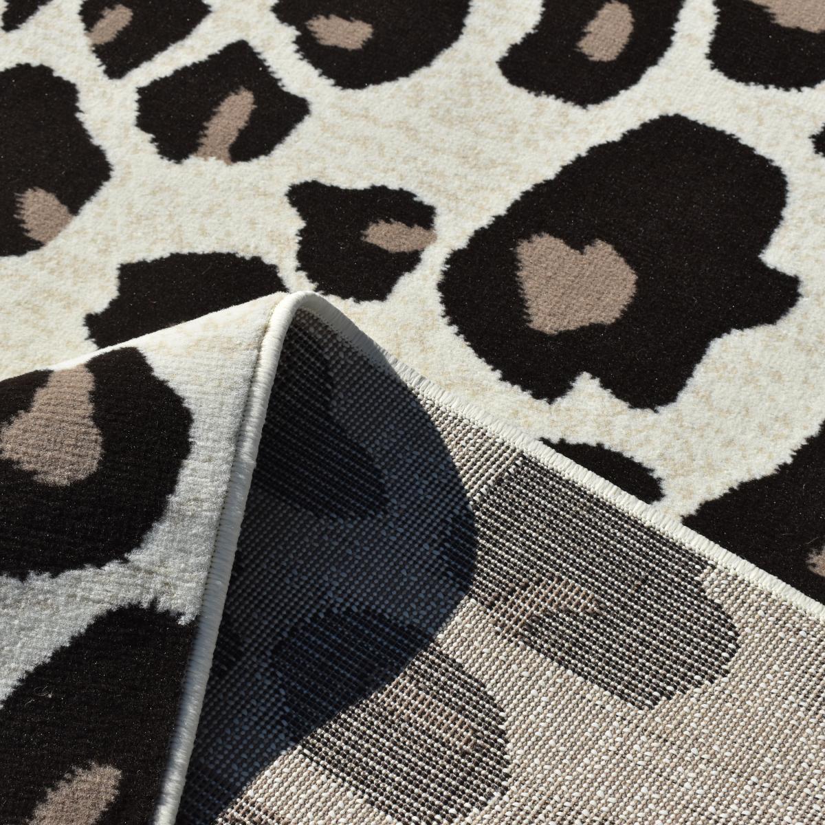 tapis salon fauve Beige et marron motif animalier