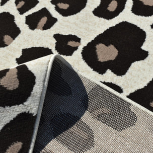 tapis salon fauve Beige et marron motif animalier