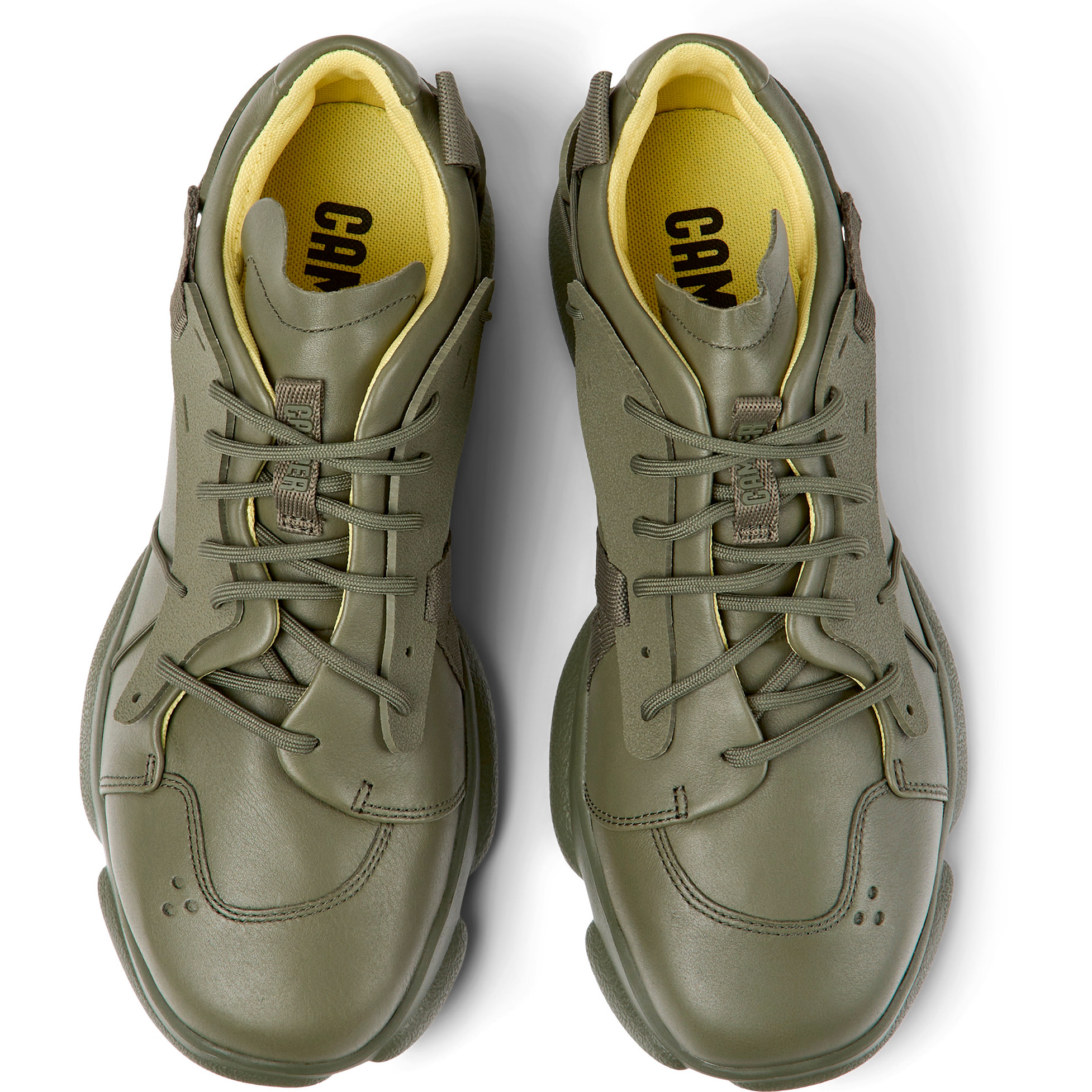 Zapatillas - CAMPER Karst - Verde - Piel lisa / Goma