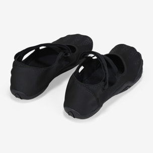 Bailarinas barefoot negras planas con cierre fácil