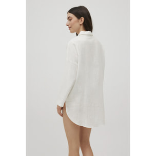 Camicia a maniche lunghe in cotone fluido