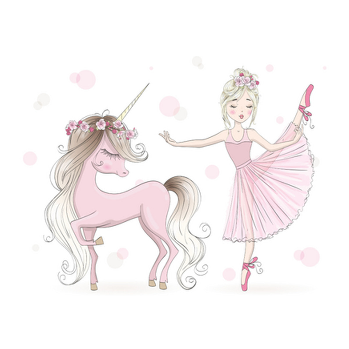 Cesta porta giochi Daria in legno bianca con Unicorno