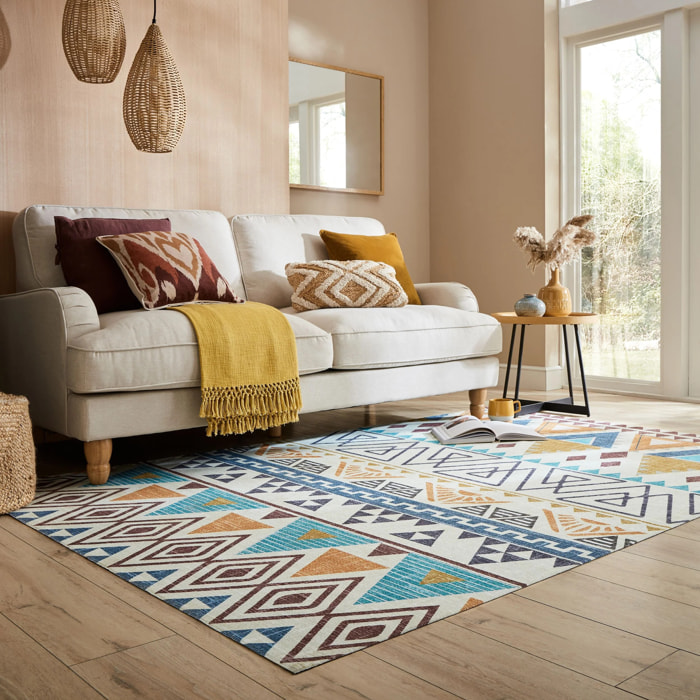 Tapis lavable en machine AZTEC Multicolore
