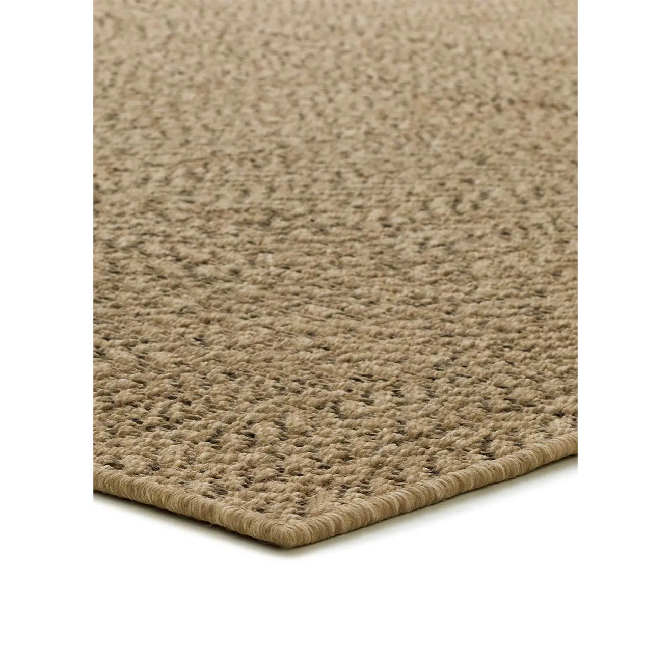 ACRA Alfombra de exterior geométrica efecto yute color natural, varias medidas disponibles.