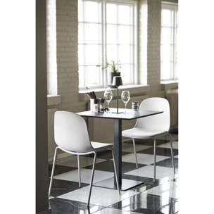 Set 2 sedie da pranzo Madalena in Grigio Chiaro con Gambe Grigie
