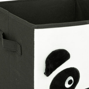 Caja de almacenamiento 29 x 29 cm terciopelo panda