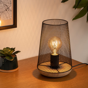 Lampe "Zely" gris H23cm