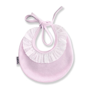 Babero Redondo Puntilla Canutillo 03 Rosa Talla Uni