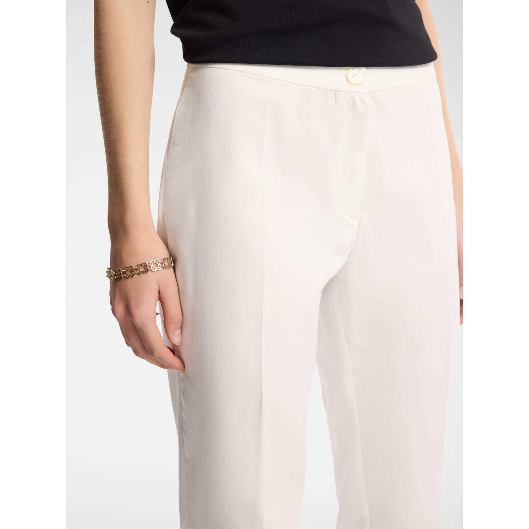 Elena Mirò - Pantalón recto - Blanco