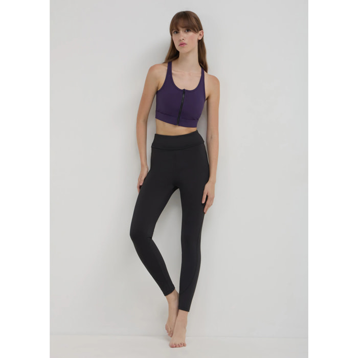 Leggings microfibra tinta unita