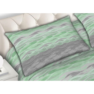 Completo Lenzuola In Calda Flanella Made in Italy Pretty Verde